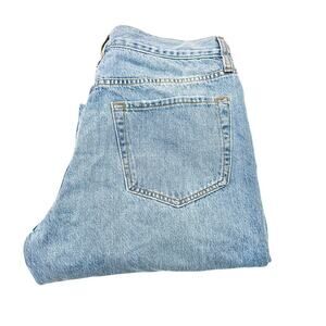 Frame Lounge Organic Cotton Jogger Jeans In Light Blue Wash Chill Size 28 LLJ576